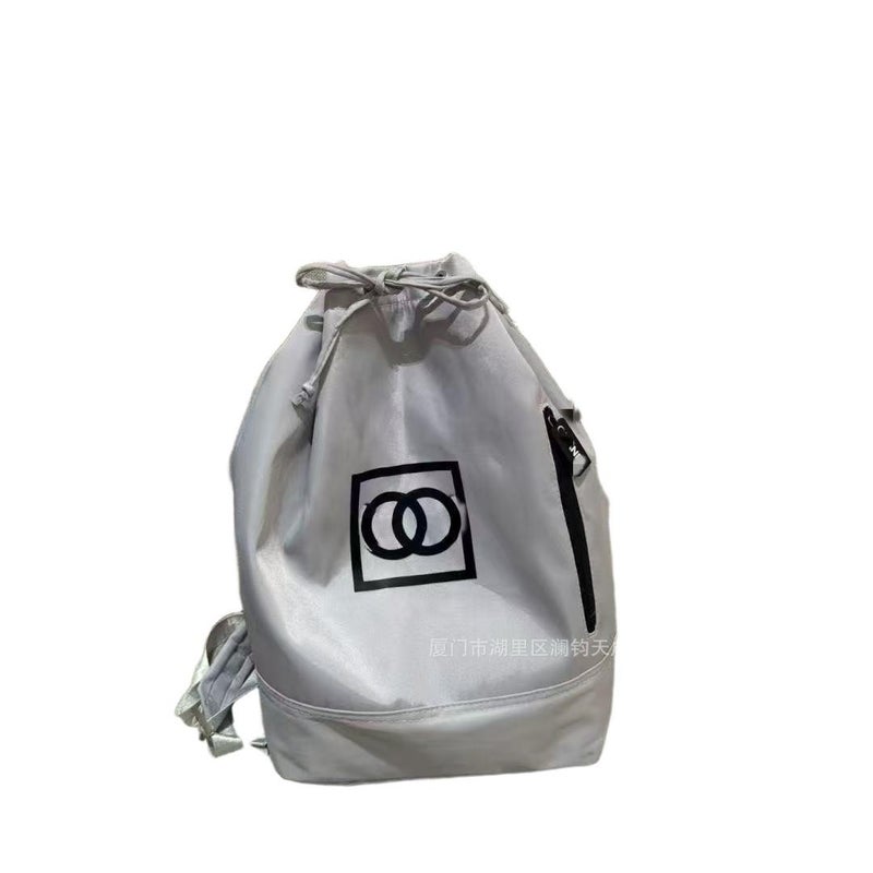 Lightweight Grey Nylon Sports Duffel Bag, Gym and Travel Carry Bag - Image 1