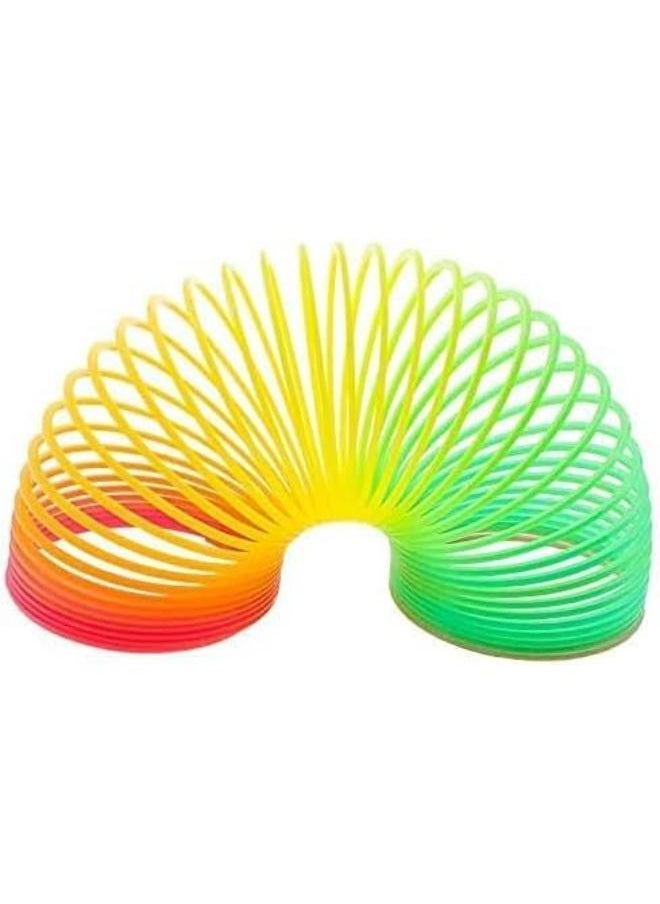 Generic (Pack of 4) Mini Plastic Coil Spring Toy | Bright Colors and Shapes, Party Prizes Parties,Gifts, Party Bags  - Image 2