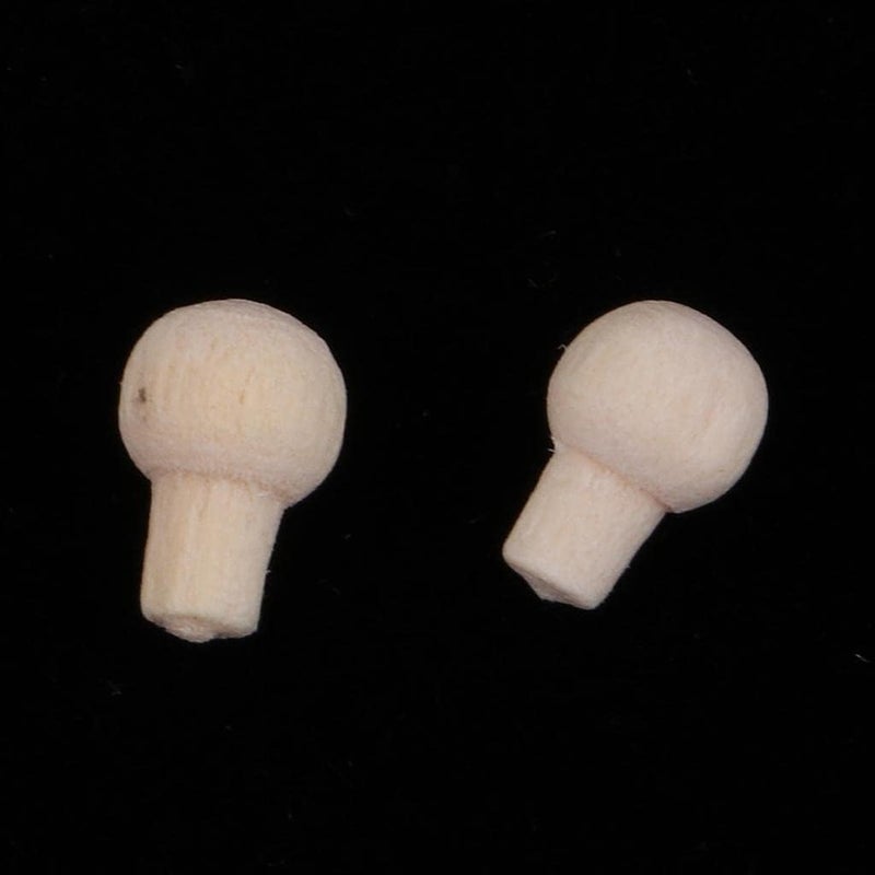 klarako 12pcs Dollhouse Miniature Wood Door Knob Round Cupboard Drawer Pull Handle - Image 2