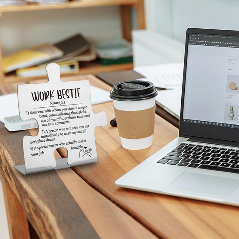 FOKCBOCM Work Bestie Gifts for Women Funny New Job gifts for Work Bestie Retirement Birthday leaving Party Gifts for Work Bestie Coworker Friends Work Bestie Definition Gifts Funny Office Desk Decor - Image 4