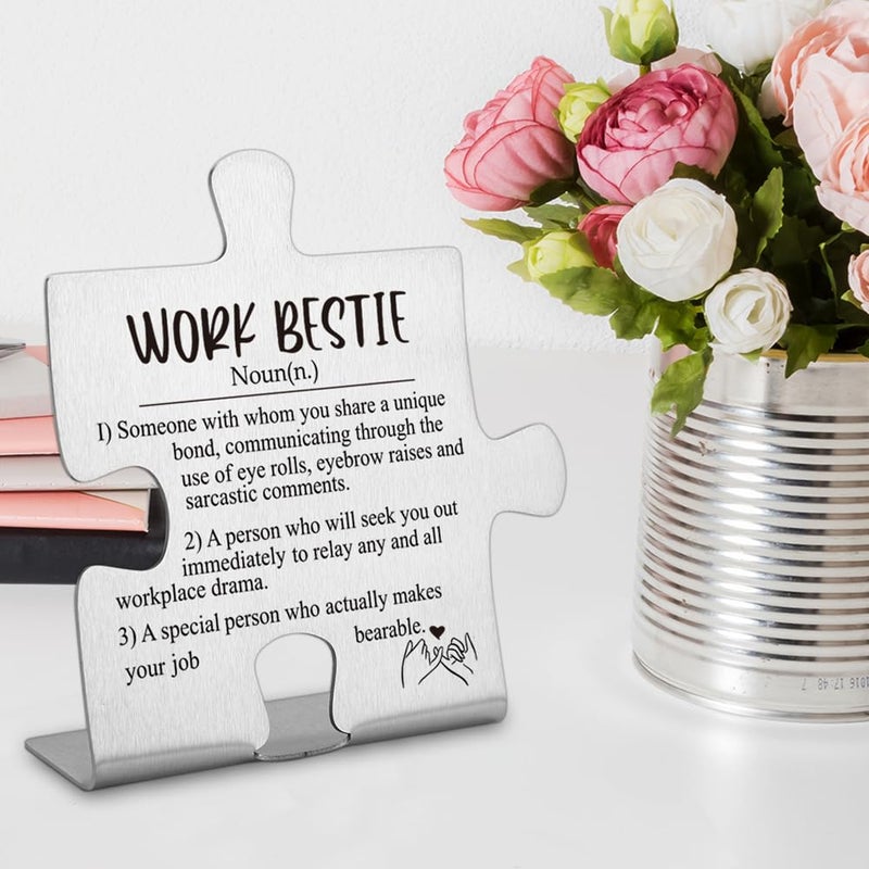 FOKCBOCM Work Bestie Gifts for Women Funny New Job gifts for Work Bestie Retirement Birthday leaving Party Gifts for Work Bestie Coworker Friends Work Bestie Definition Gifts Funny Office Desk Decor - Image 3