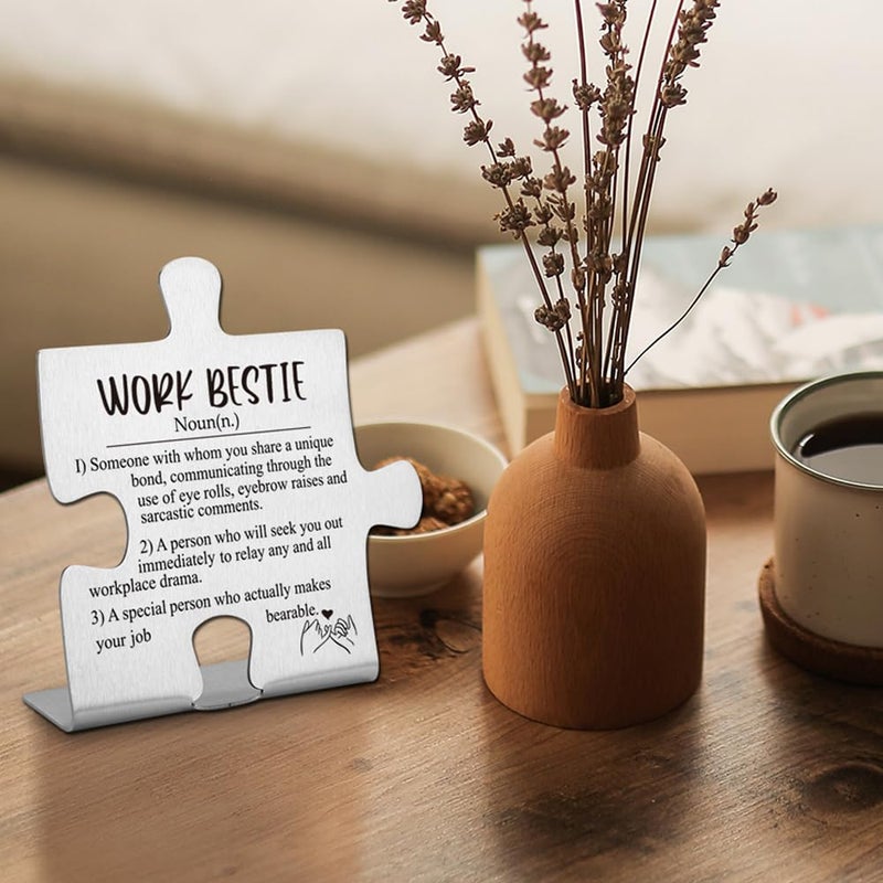 FOKCBOCM Work Bestie Gifts for Women Funny New Job gifts for Work Bestie Retirement Birthday leaving Party Gifts for Work Bestie Coworker Friends Work Bestie Definition Gifts Funny Office Desk Decor - Image 5