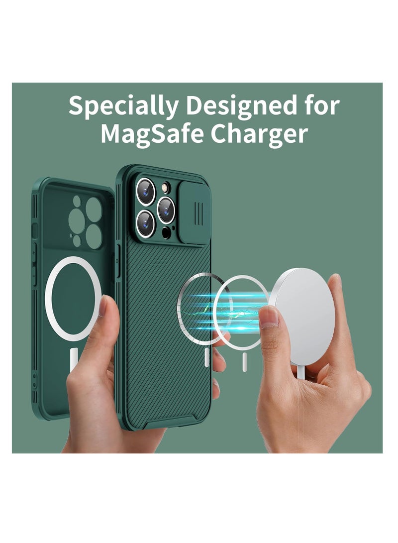 Aookay Compatible with iPhone 16 Pro Case, iPhone 16 Pro Camera Protection Case with Slide Lens Cover, Slim Magnetic Case for iPhone 16 Pro (Green） - Image 2