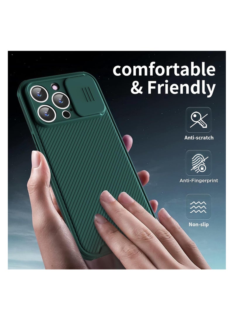 Aookay Compatible with iPhone 16 Pro Case, iPhone 16 Pro Camera Protection Case with Slide Lens Cover, Slim Magnetic Case for iPhone 16 Pro (Green） - Image 4
