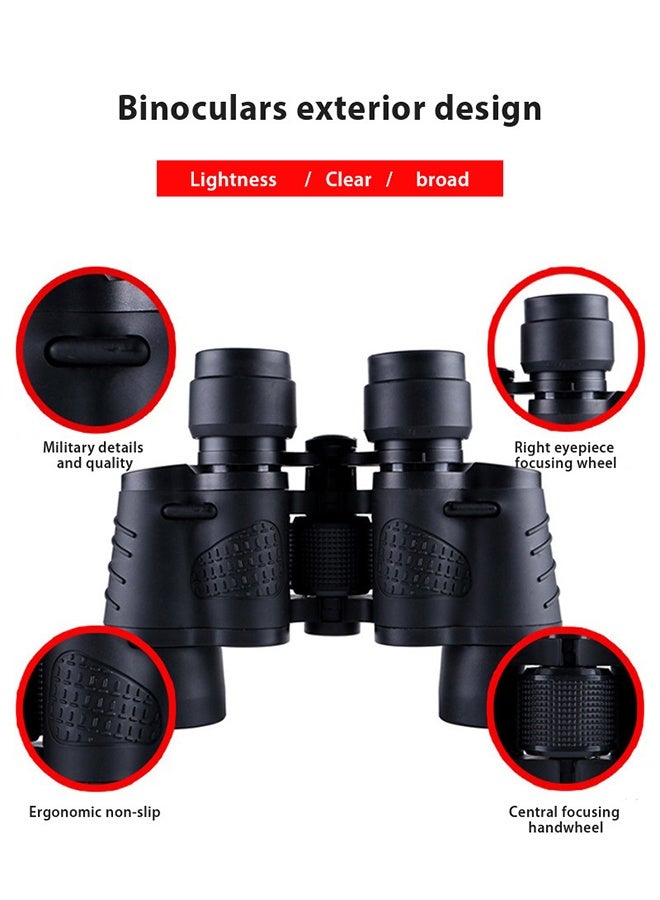 Binoculars 80x80 High-definition,Professional, High-magnification Binoculars,Includes Fixed Phone Holder+Carrying Strap+Storage Bag,High-Quality BAK4 Prism FMC Lens Sunproof and Waterproof,Suitable for Hiking,watching concerts/games Binoculars 80x80 - Image 3