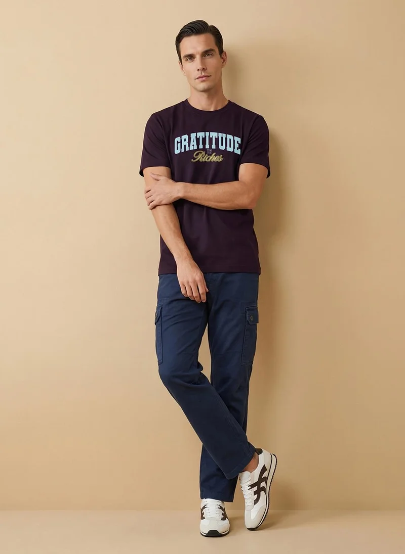 نوبيرو Nobero Regular Fit Printed T-shirt for Men