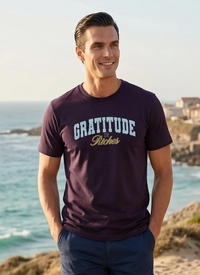 نوبيرو Nobero Regular Fit Printed T-shirt for Men