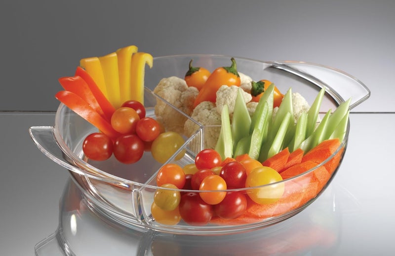 Prodyne ICED Platter IC-10 - Stainless Steel and Crystal Clear Polystyrene Serving Tray - Image 5