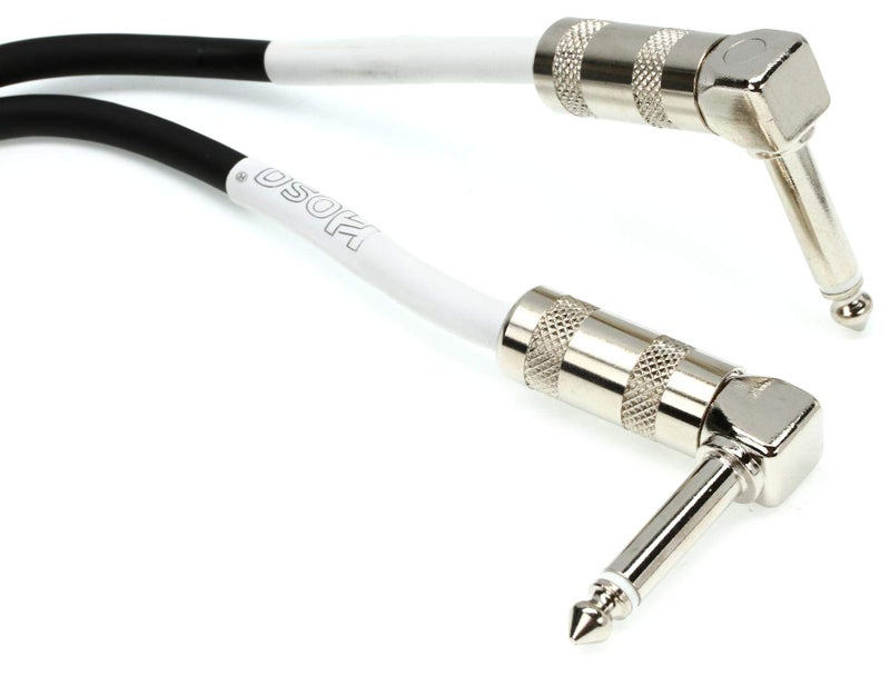 Hosa CPE-118 Guitar Patch Cable, Hosa Right-angle to Same, 18 Inches