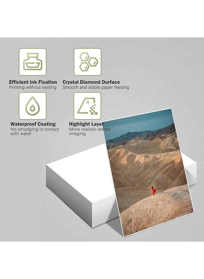 erorex A4 Rc High Gloss Photo Paper For Printer Photograph Print Paper 210*297Mm White Glossy 20 Sheets - Image 2