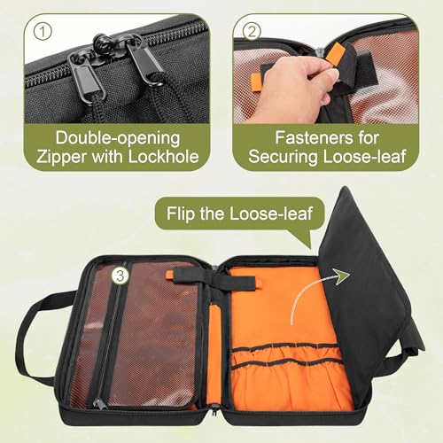 samdew Chef Knife Storage Bag, Kitchen Tool Organizer with 18 Utensil Slots, Knife Set Carrying Case for Culinary Chef, with Detachable Shoulder Strap for Kitchen, Camping & Travel, Bag Only - Image 4