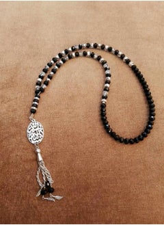 اكسوارات ار ايه سبحة كريستال لون اسود* فضى  99 حبة  - Image 1