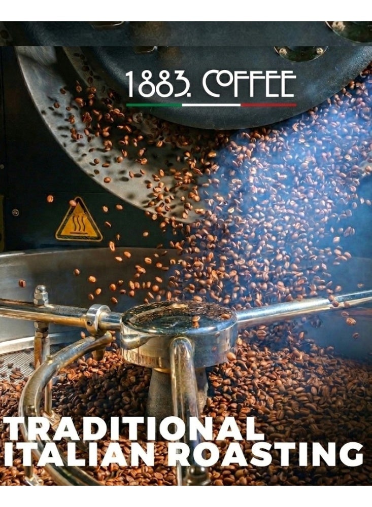 1883. coffee Velluto 100 Coffee Capsules in 100% Aluminum Recyclable to infinity Arabica , Blend Intensity 4/5, Box with 100 Loose Capsules Compatible with Nespresso Machine, Made in Italy - Image 5