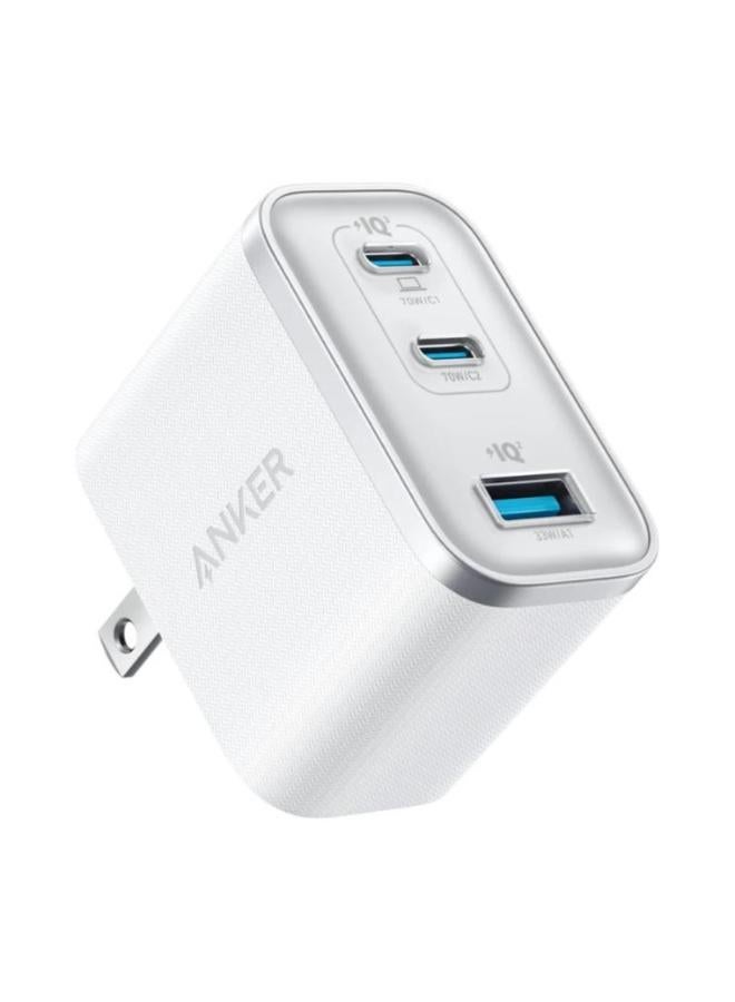 Anker Nano Charger (70W, 2C1A ) with two USB-C ports and One USB-A Port - - Image 1