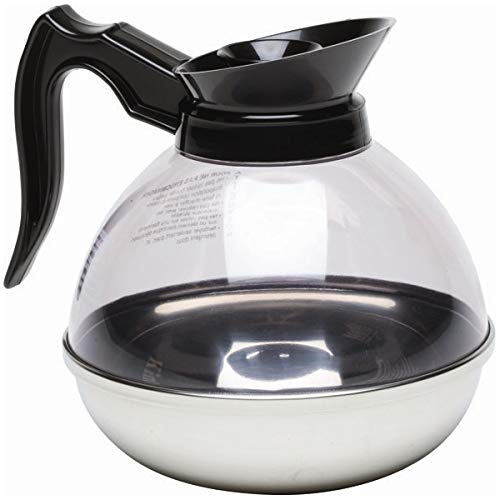 THW THW® Unbreakable Break Resistant Polycarbonate 64 oz 12 Cup Tea Coffee Decanter Pot - Transparent Induction Base Coffee Pot with Lid - Durable 12-Cup Coffee Maker for Tea, Coffee, Hotels, Homes, Cafes  - Image 2