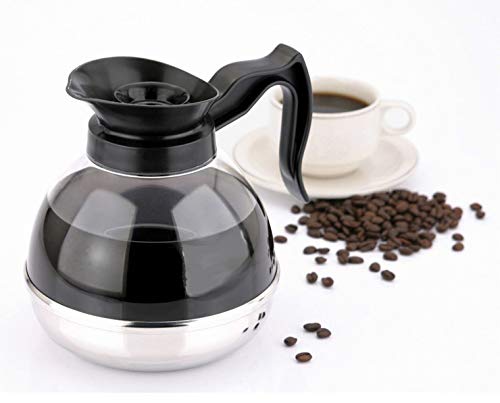 THW THW® Unbreakable Break Resistant Polycarbonate 64 oz 12 Cup Tea Coffee Decanter Pot - Transparent Induction Base Coffee Pot with Lid - Durable 12-Cup Coffee Maker for Tea, Coffee, Hotels, Homes, Cafes  - Image 1