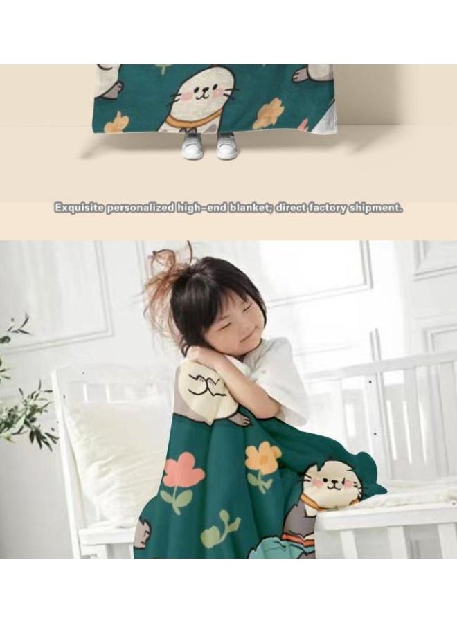 عام بطانية رقيقة من الفانيلا (حرارة ومريحة، ومناسبة للنوم واستخدام اللعبة والغبار والرمل) 150 سم * 200 سم - 823 - Image 5