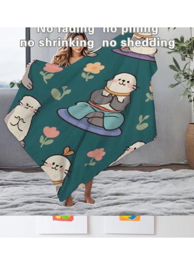 عام بطانية رقيقة من الفانيلا (حرارة ومريحة، ومناسبة للنوم واستخدام اللعبة والغبار والرمل) 150 سم * 200 سم - 823 - Image 3