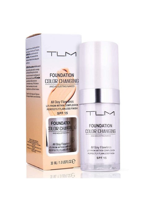 KOSIMI 30ml TLM Color Changing Foundation Liquid Base Makeup Change To Your Skin Tone By Just Blending, white