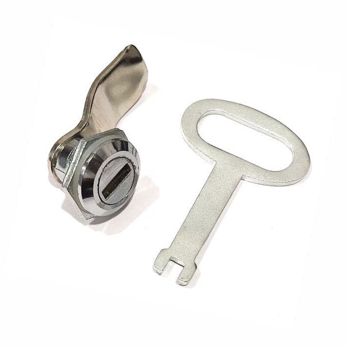 KAMSTEALTH Panel Lock with Key Zinc Chrome Material Electric Control Panel Lock with Key for Multipurpose use Minus Type Penal Lock Key