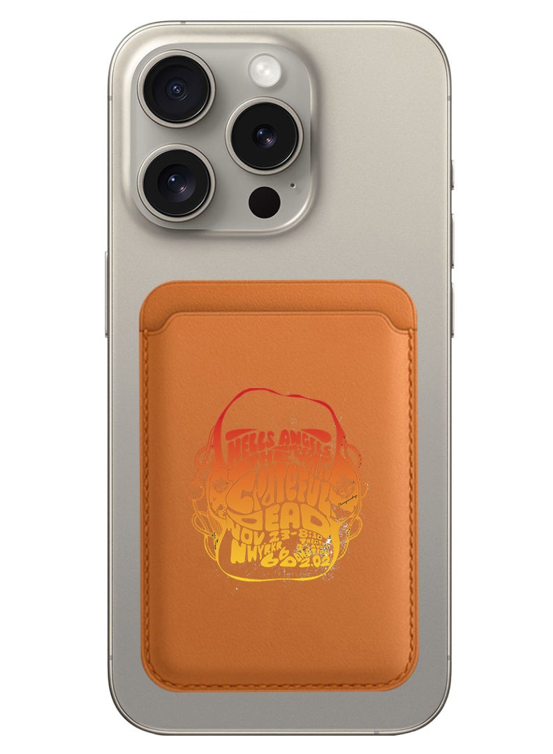 Theodor Magnetic Wallet, Compatible with MagSafe Wallet, for iPhone Wallet, for iPhone 16/15/14/13/12 Series, Not for iPhone 13/12 mini, 3 Card Holder, Vegan Leather, Brown - Hells angels - Image 1