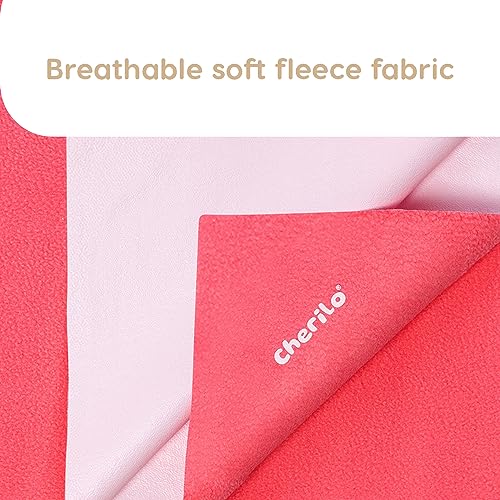 Cherilo Waterproof Baby Bed Protector Sheet Combo, Small (Pink + Salmon Rose) - Image 2