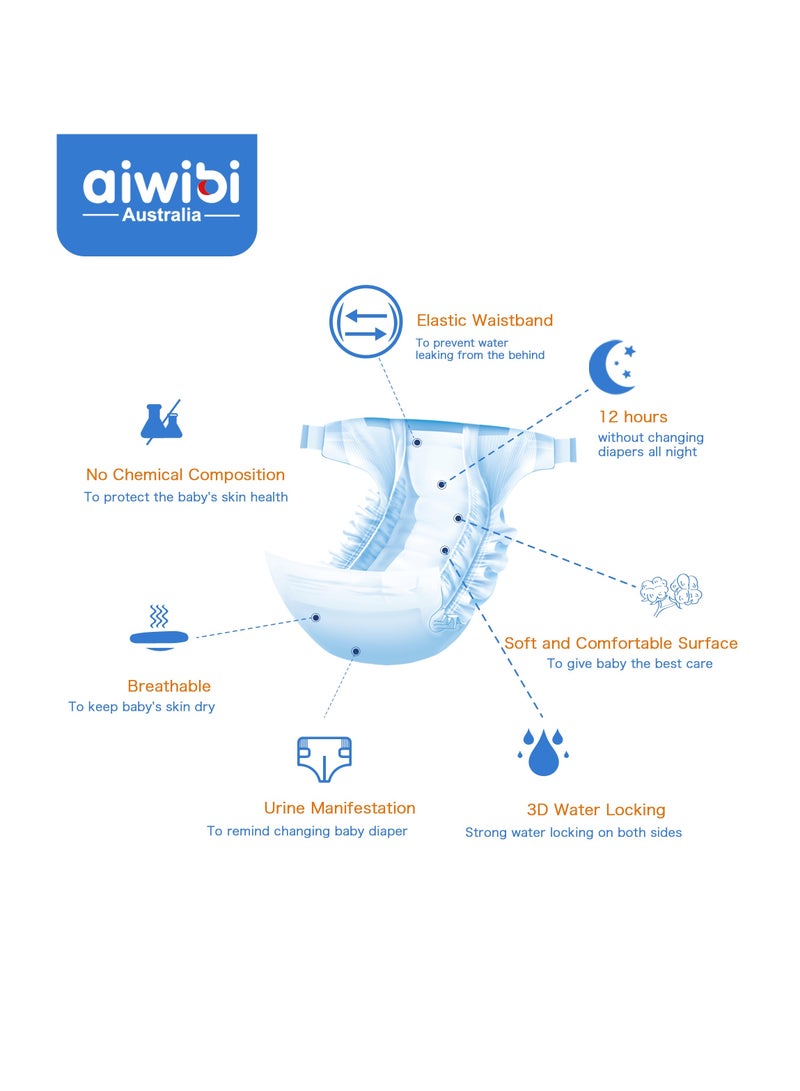 Aiwibi New Born Premium Diapers  22pcs (2-5kg) - Image 2