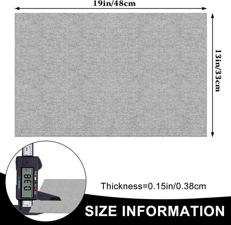 LANDVIEW Cloth Placemats Set of 6, Cotton Linen Blend Machine Washable Durable Linen Table Mats, Heat Resistant Placemats Wrinkle Free Place Mats for Dining Table, Easy to Clean (Light Grey, 6) - Image 5