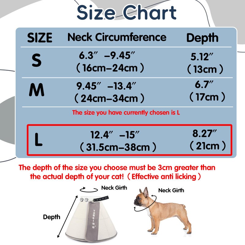 TZBEINN Soft Dog Cone Collar Alternative, Comfortable Elizabethan Dog Neck Pillow Cone for Extra Medium Dogs (Shiba Inu Corgi Beagle), Protective Adjustable Head Recovery Cone After Surgery Anti Licking - Image 4