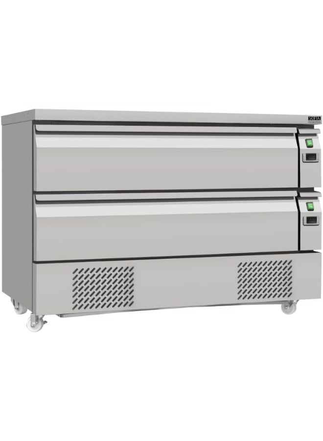 Sofia Refrigeration Variable Temperature Drawer, Chiller and Freezer, Stainless Steel 6GN, 168 Litres Capacity Low Noise Energy Efficient Restaurant Kitchen Chiller - Image 1