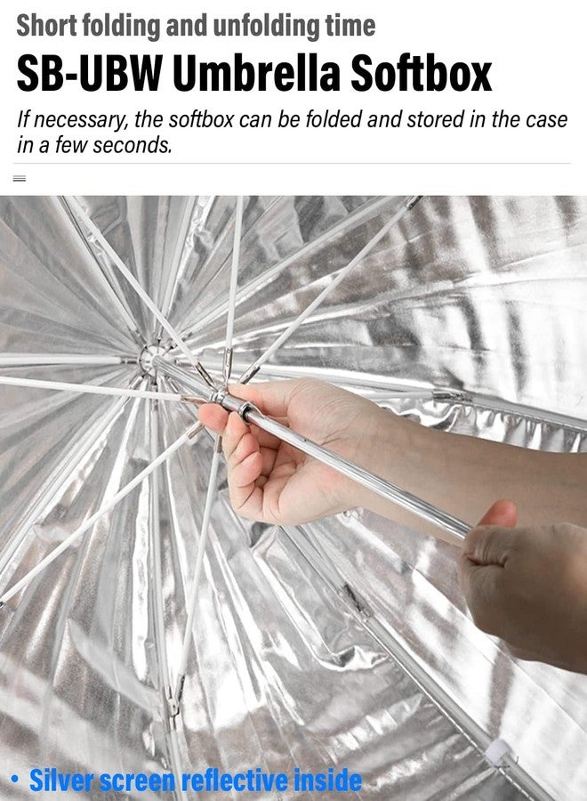 Godox 37" / 95cm Umbrella Octagon Softbox Reflector with Honeycomb Grid and Carrying Bag for Studio Flash Speedlight, Portrait and Product Photography with USB Light - Image 4