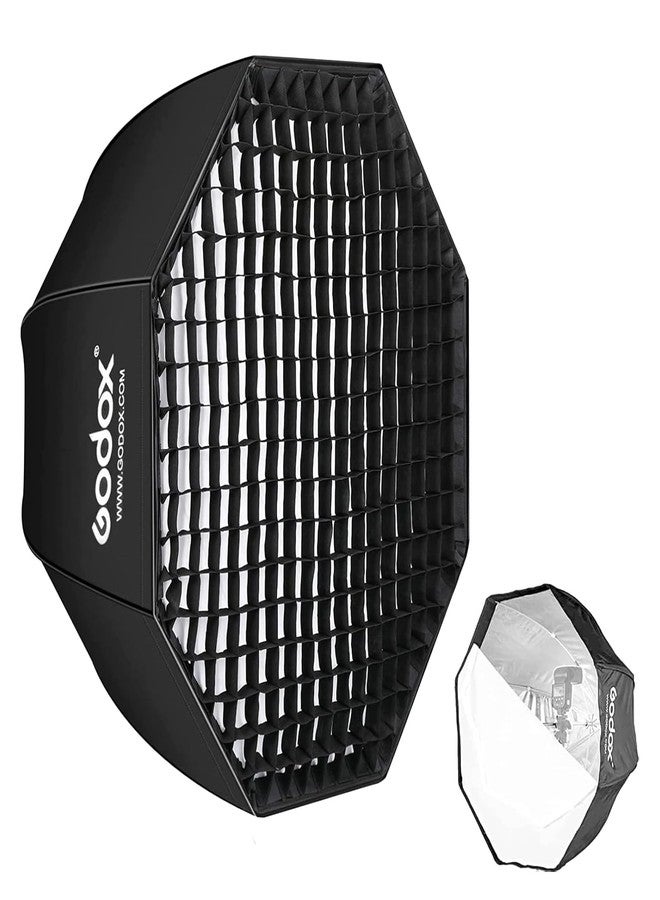 Godox 37" / 95cm Umbrella Octagon Softbox Reflector with Honeycomb Grid and Carrying Bag for Studio Flash Speedlight, Portrait and Product Photography with USB Light - Image 1
