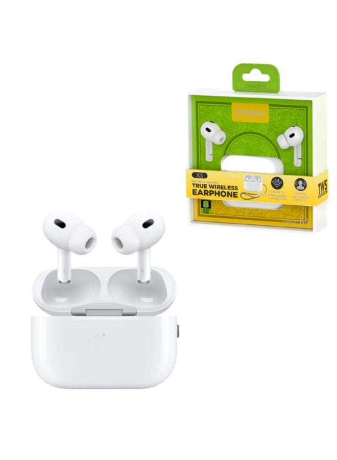 Modio K5 Noise Cancelling True Wireless Earphone Super Clear Mic - Image 4