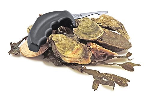 Swissmar Shucker Paddy Original Oyster Shucking Knife – Ergonomic Dual Axis Oyster Shucker Tool with 3" / 7.6 CM Stainless Steel Blade - Perfect for kitchen Collections – Non-Slip Handle, Black - Image 3