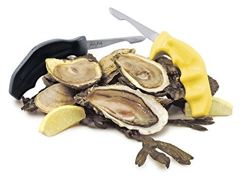 Swissmar Shucker Paddy Original Oyster Shucking Knife – Ergonomic Dual Axis Oyster Shucker Tool with 3" / 7.6 CM Stainless Steel Blade - Perfect for kitchen Collections – Non-Slip Handle, Black - Image 4