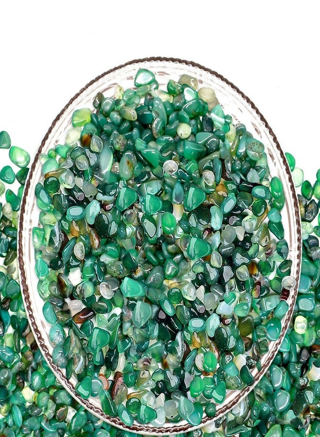 Halatool Natural Green Agate Pebbles Rocks Stones Gravel- Decorative Ornamental Stones, Bonsai Rocks for Succulents Plants, Vase Fillers, Aquarium, Fish Tank, Terrarium, Fairy Gardening Decorative 2.2Lb, 7-9mm - Image 1