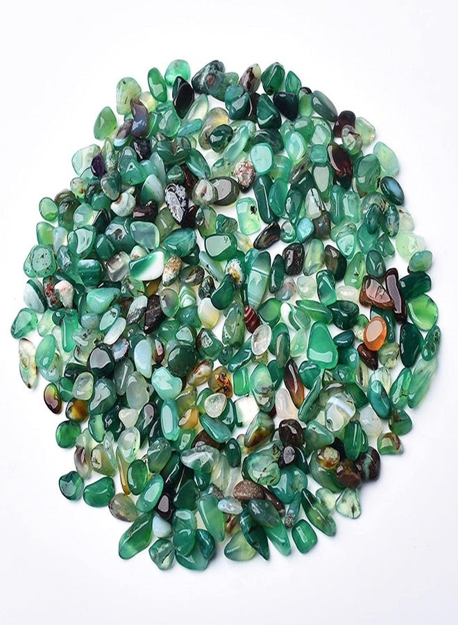 Halatool Natural Green Agate Pebbles Rocks Stones Gravel- Decorative Ornamental Stones, Bonsai Rocks for Succulents Plants, Vase Fillers, Aquarium, Fish Tank, Terrarium, Fairy Gardening Decorative 2.2Lb, 7-9mm - Image 2