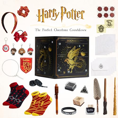 Harry Potter Advent Calendar 2025 Girls Teens Women 24 Day Christmas Countdown with Stationery Socks Accessories Magical Calendar Gifts for Girls (Black Cube) - Image 5