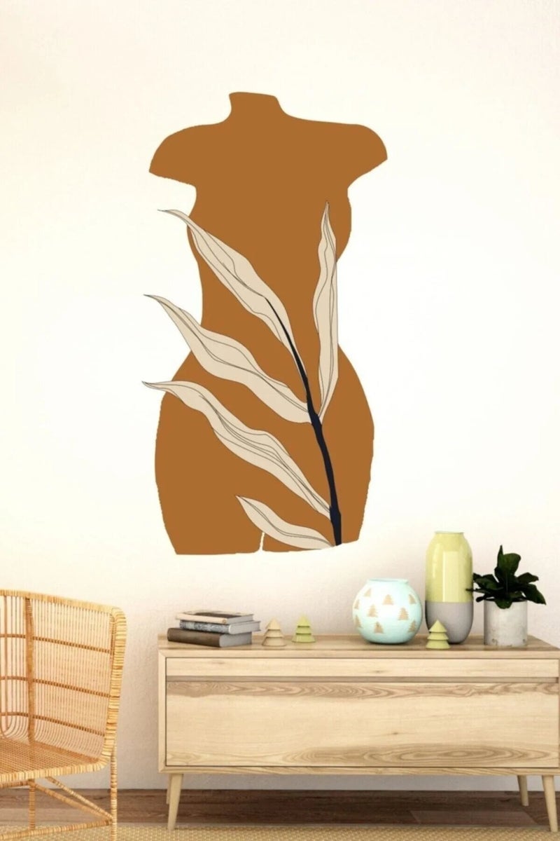 Kt Grup Kt Group Bohemian Style Abstract Art Women and Leaves Special Design Wall Sticker - Image 4