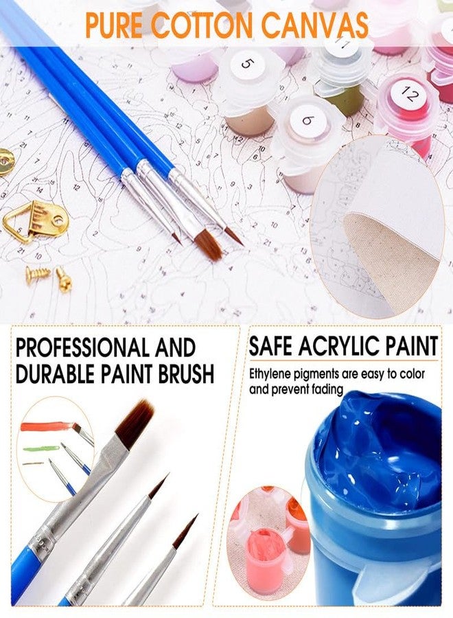 Diymood Paint by Numbers for Adults Dog, DIY Oil Painting Colorful Acrylic Paint by Number Kits for Adults Beginner for Home Wall Decor 16x20 inch - Image 5