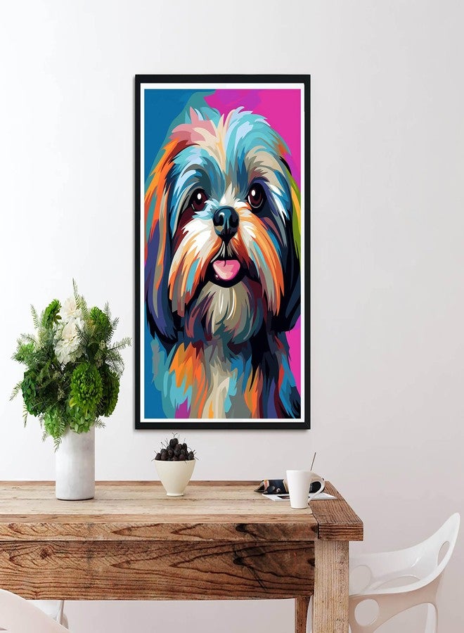 Diymood Paint by Numbers for Adults Dog, DIY Oil Painting Colorful Acrylic Paint by Number Kits for Adults Beginner for Home Wall Decor 16x20 inch - Image 4