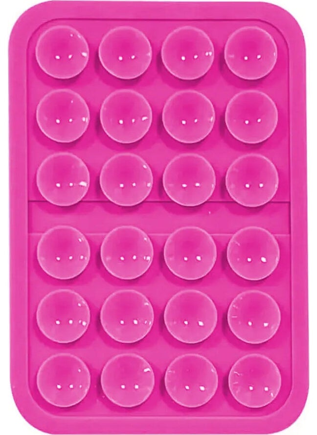 Bilişim Aksesuar Silicone Vacuum Phone Holder, Silicone Adhesive for Mobile Phone, Anti-Slip Suction Cup Phone Holder Pink 