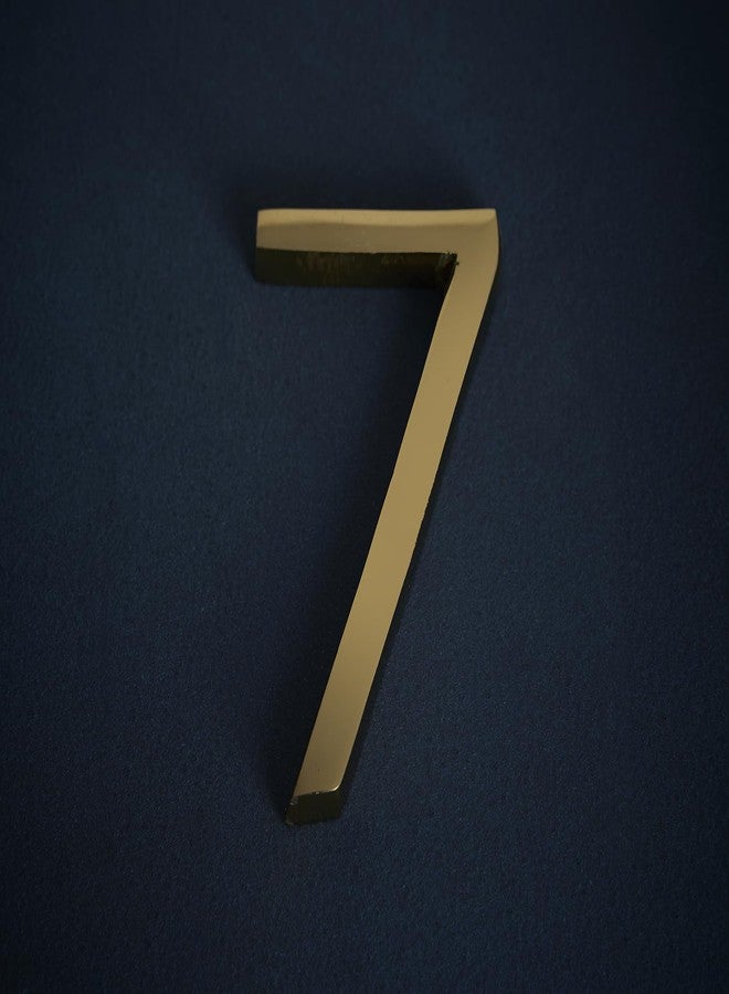 DecorTwist® House Numbers for Outside Main Gate Golden Door Numbers for Outdoor Gate Hostel Hotel Lodge Apartment College Library Rack Number Warehouse 4 Inch Height (Number 7) - Image 5