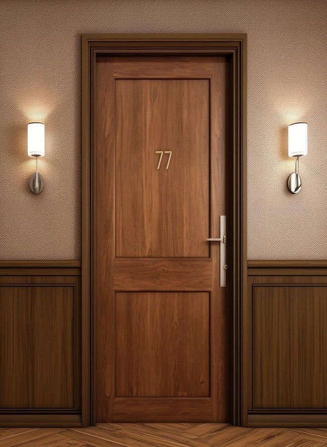 DecorTwist® House Numbers for Outside Main Gate Golden Door Numbers for Outdoor Gate Hostel Hotel Lodge Apartment College Library Rack Number Warehouse 4 Inch Height (Number 7) - Image 4