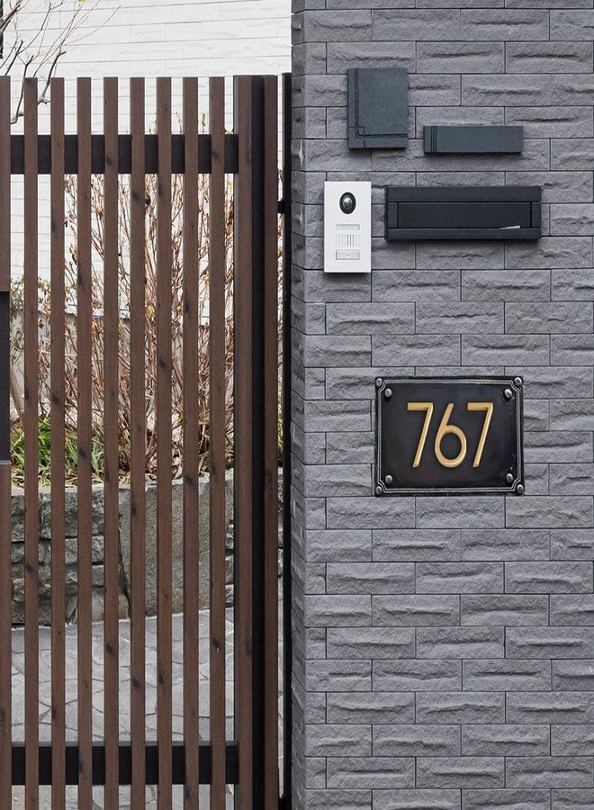 DecorTwist® House Numbers for Outside Main Gate Golden Door Numbers for Outdoor Gate Hostel Hotel Lodge Apartment College Library Rack Number Warehouse 4 Inch Height (Number 7) - Image 3