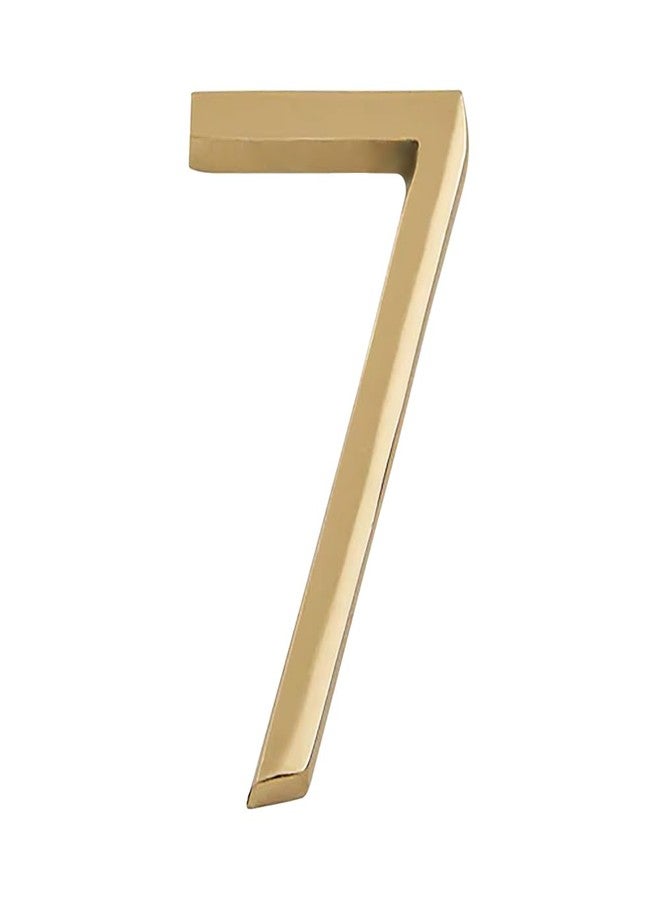 DecorTwist® House Numbers for Outside Main Gate Golden Door Numbers for Outdoor Gate Hostel Hotel Lodge Apartment College Library Rack Number Warehouse 4 Inch Height (Number 7) - Image 1