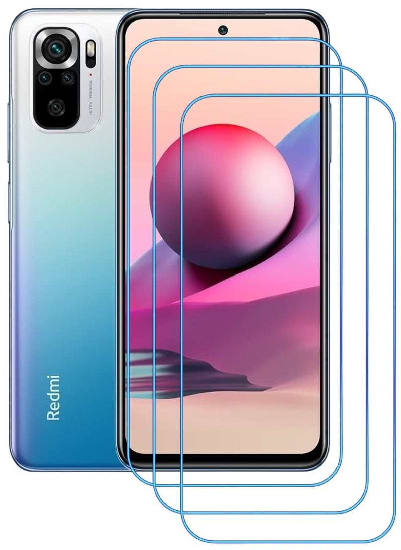 ACLIX 3 Pieces Antistatic ESD Dustproof Premium Quality High Definition Clear Tempered Glass Screen Protector Designed For Xiaomi Redmi Note 10 - Image 1