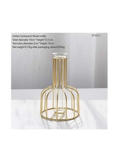 Beauenty Metallic Flowers Bottle Vase Golden 10x15.5cm  - Image 2