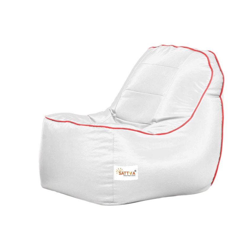 SATTVA Classy.Elegant.Stylish Sattva Rester XXXL Bean Bag Cover Without Beans White  - Image 2
