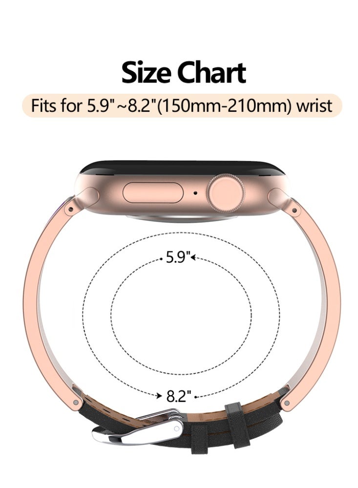 Apple Watch Strap Pop Art Style Strap 42/44/45/46/49mm Adjustable for Men and Women with Metal Needle Buckle Strap Suitable for iWatch Series 7/SE/6/5/4/3/2/1 Rose Gold Apple Band - Image 4